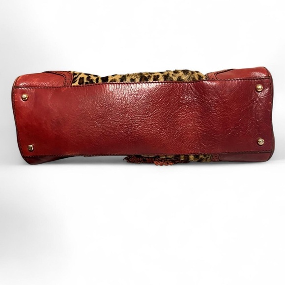 Leopard Print Leather Handbag - Picture 7 of 12